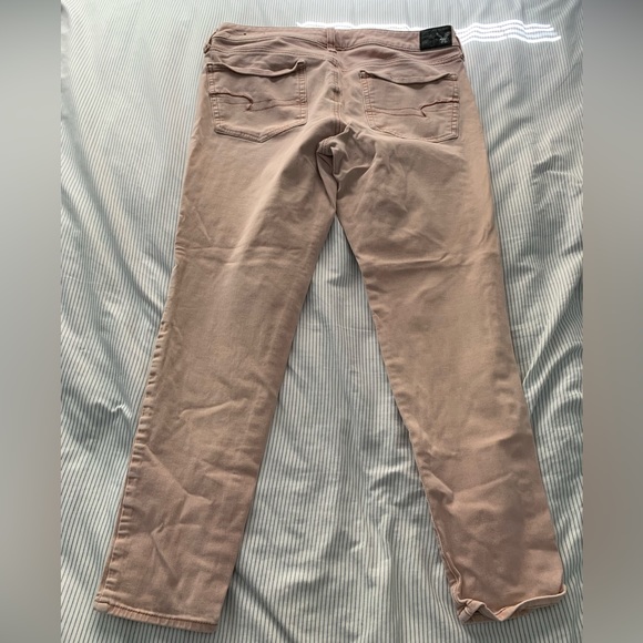 American Eagle Light Pink Colored Soft Sateen Jegging Skinny Jeans - Picture 3 of 5